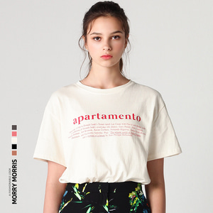 [모리모리스] 프라하 아파타멘토 레터링 티셔츠 - 5color